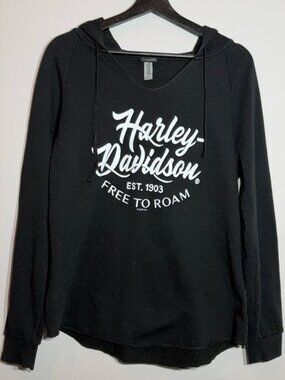 Harley Davidson Free to Roam Hoodie Women’s Medium Black Lightweight Mesa, AZ